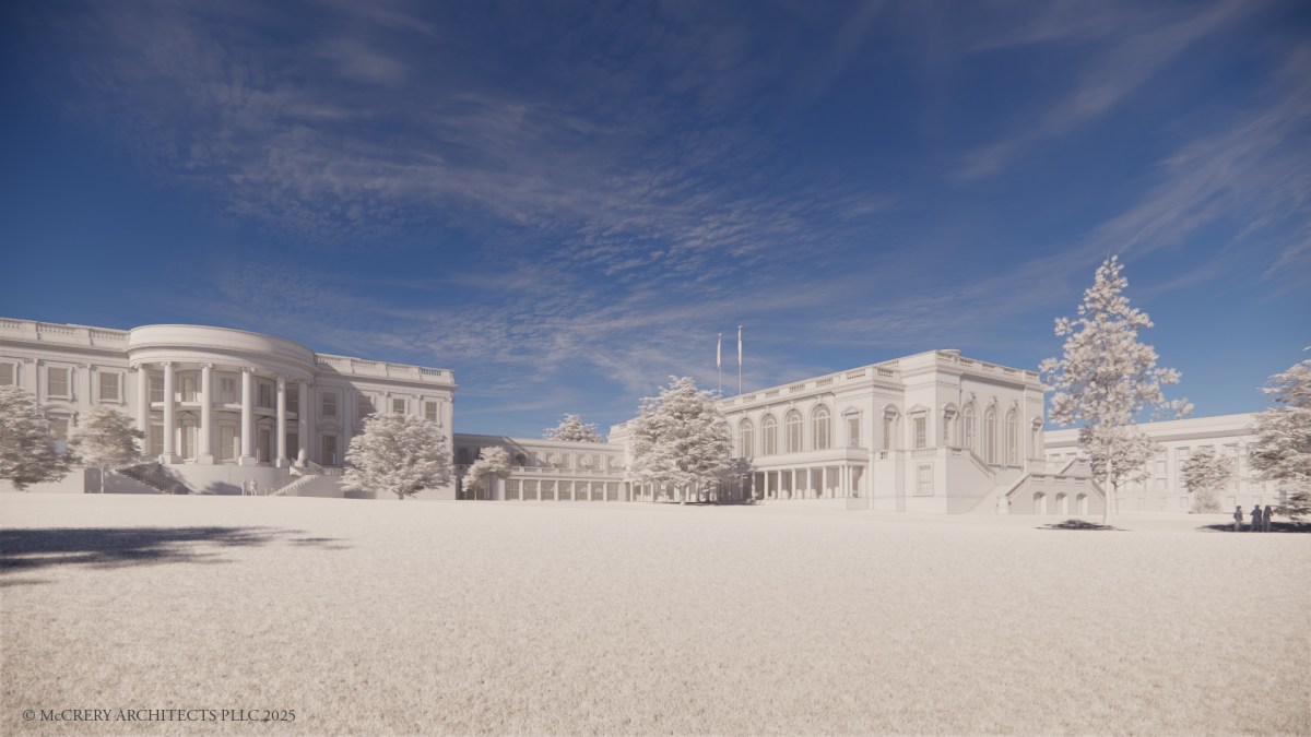 Proposed ballroom exterior from the southwest