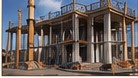 White House exterior with construction activity