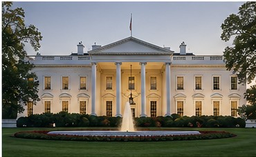 The White House viewed across the grounds