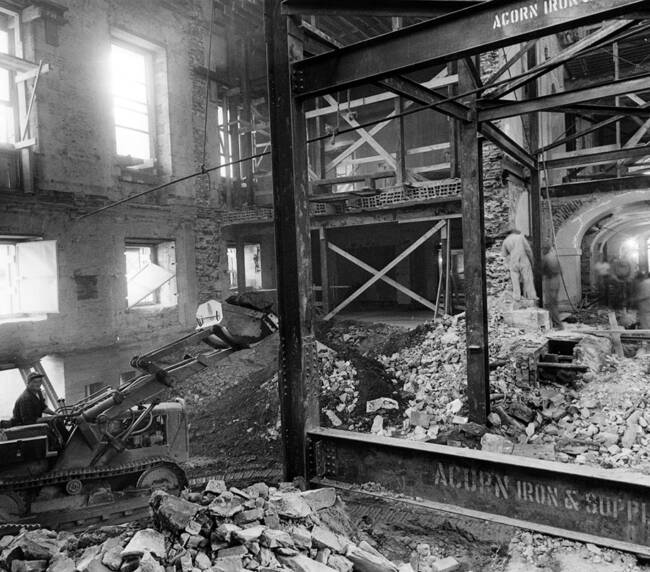 Renovation work on the White House in 1950 (National Archives)