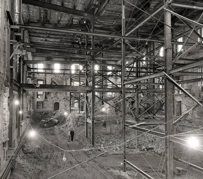 Renovation work on the White House in 1950 (National Archives)